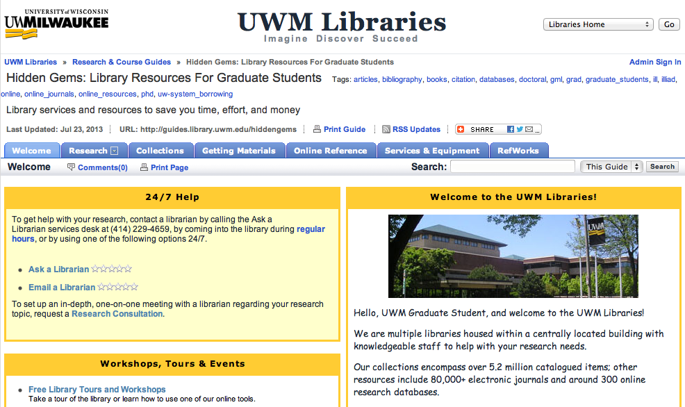 LibGuide for graduate students