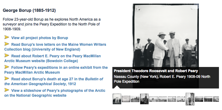 Webpage for digital collections